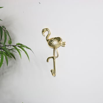 Gold Flamingo Wall Hook