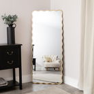 Gold Full Length Wavy Mirror - 70cm x 165cm