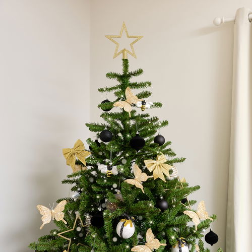 Gold Glitter Star Christmas Tree Topper