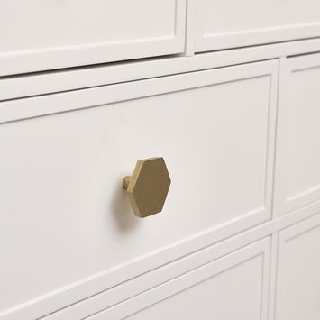 Gold Hexagon Shape Drawer Knob