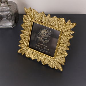 Gold Leaf Detail Photo Frame 17.5cm