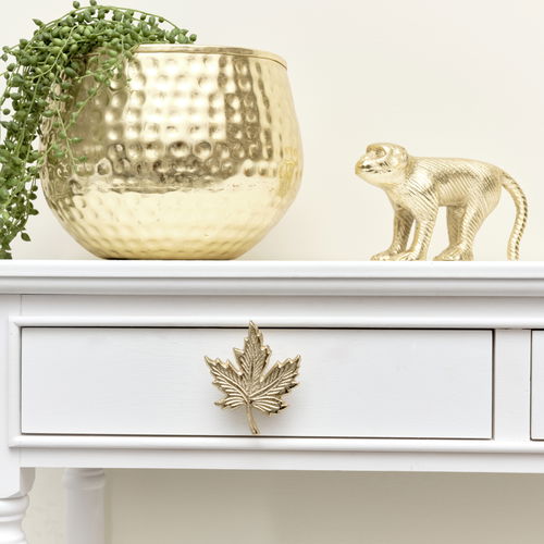 Gold Maple Leaf Drawer Knob