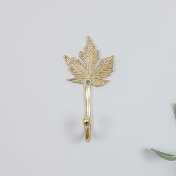 Gold Maple Leaf Wall Hook