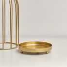 Gold Metal Birdcage Candle Holder - 24cm