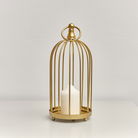 Gold Metal Birdcage Candle Holder - 24cm