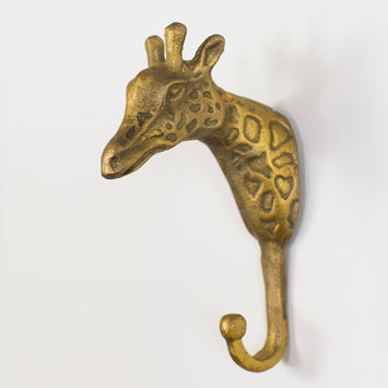 Gold Metal Giraffe Wall Hook