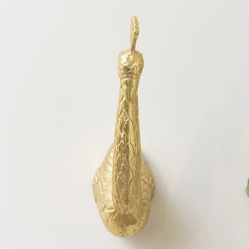 Gold Metal Peacock Wall Head - 39cm