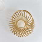 Gold Metal Wire Twist Candle Holder