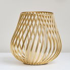 Gold Metal Wire Twist Candle Holder