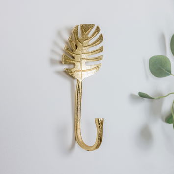 Gold Monstera Leaf Wall Hook