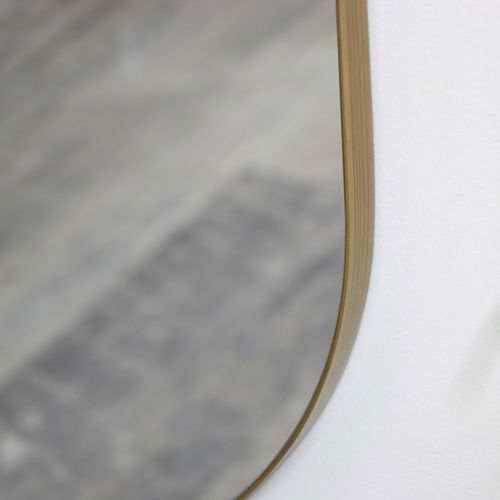 Gold Oval Wall Mirror 140cm x 43cm