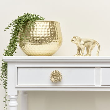 Gold Palm Leaf Drawer Knob