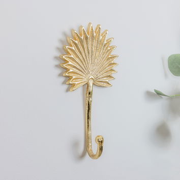 Gold Palm Leaf Wall Hook