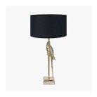 Gold Parrot Lamp with Black Lampshade 
