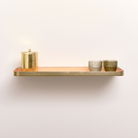 Gold & Peach Enamelled Metal Wall Shelf - 50cm