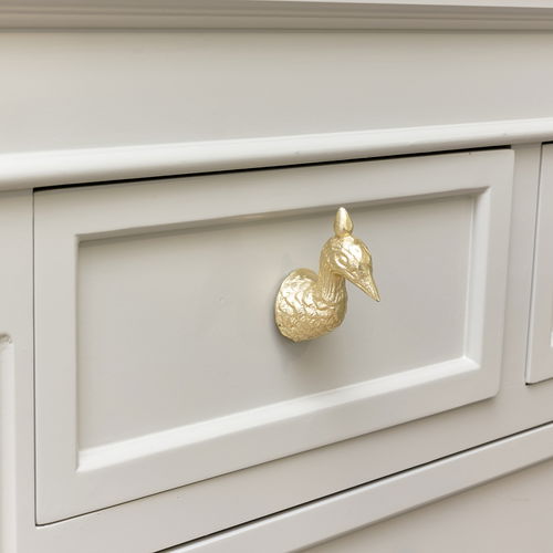 Gold Peacock Drawer Knob