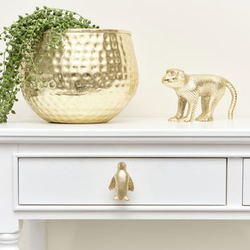 Gold Penguin Drawer Knob