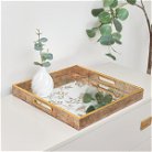 Gold Printed Mirrored Tray - Large