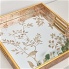 Gold Printed Mirrored Tray