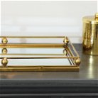 Gold Rectangle Mirrored Tray