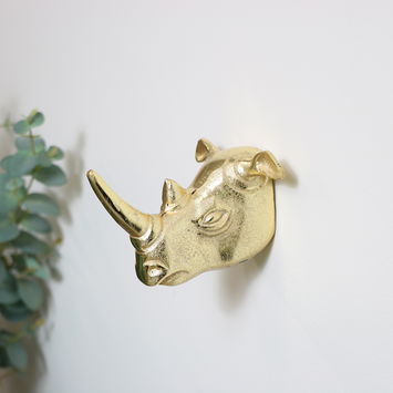 Gold Rhino Wall Hook