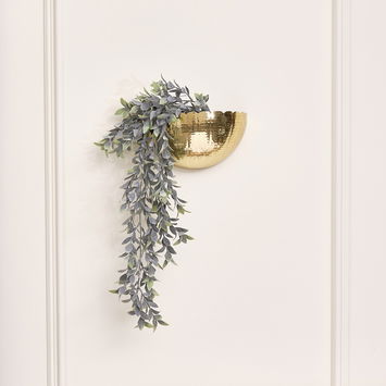 Gold Scalloped Wall Planter