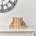 Gold Sitting Leopard Bookends