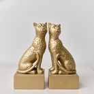 Gold Sitting Leopard Bookends