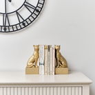 Gold Sitting Leopard Bookends