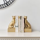 Gold Sitting Leopard Bookends