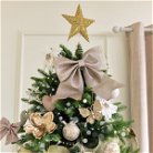 Gold Sparkly Glitter Star Shaped Christmas Tree Topper