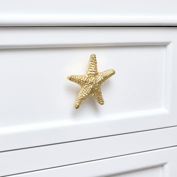 Gold Starfish Drawer Knob