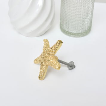 Gold Starfish Drawer Knob