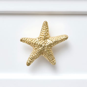 Gold Starfish Drawer Knob