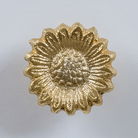 Gold Sunflower Drawer Knob