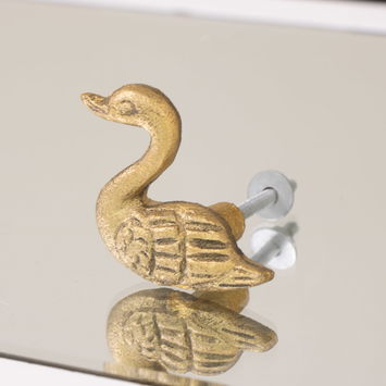 Gold Swan Drawer Knob