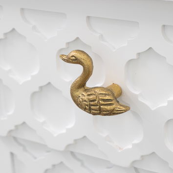 Gold Swan Drawer Knob