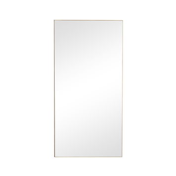 Gold Thin Framed Rectangle Wall Mirror 110cm x 55cm