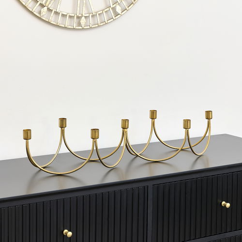 Gold Wave Multi Candle Holder