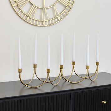 Gold Wave Multi Candle Holder