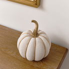 Gold & White Beaded Detailing Pumpkin Ornament
