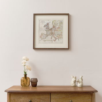 Great Britain Map Print Framed Wall Art - 40cm