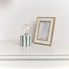 Green Cabana Stripe LED Desk Lamp 18cm