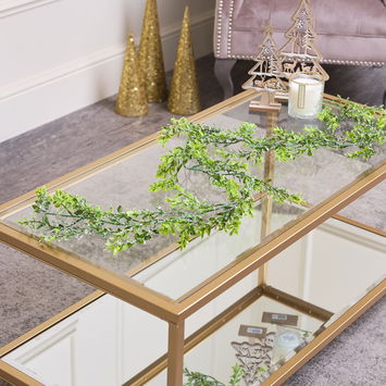Green Frosted Foliage Christmas Garland - 160cm