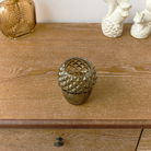 Green Glass Autumn Acorn Candle Holder 9cm