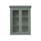 Green Glass Fronted Wall Cabinet 75cm x 57cm