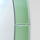 Green Glass Oval Wall Mirror - 79cm x 50cm