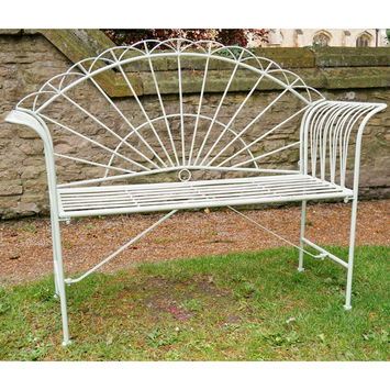 Green Metal Garden Bench