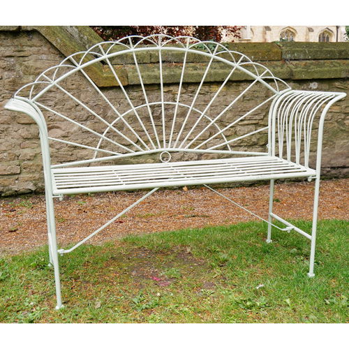 Green Metal Garden Bench