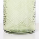 Green Patterned Glass Bathroom Tumbler with Gold Rim